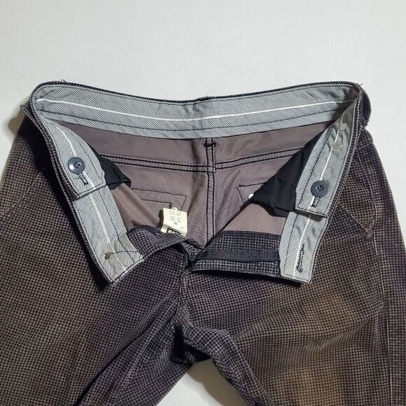 Edwin Prestige Pants Size M Houndstooth Pattern Black Tan Corduroy Womens - Picture 12 of 14